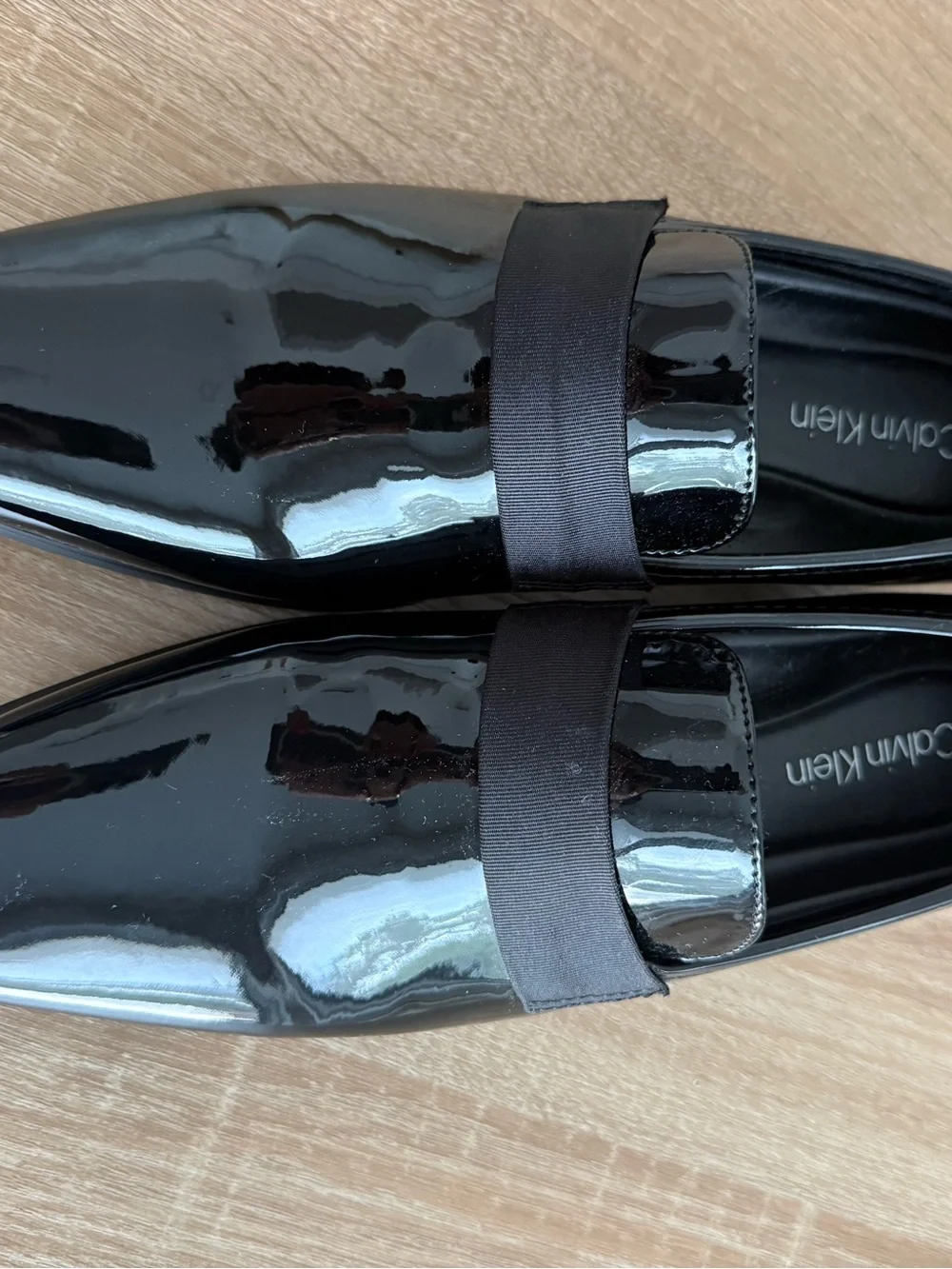 Calvin Klein Men's Glossy Black Patent Loafer